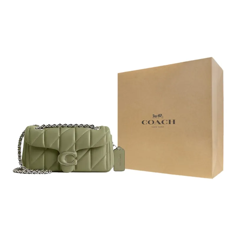 COACH Tabby Nappa Leather Wine God Bag Handbag Shoulder Bag Small Size Women's Moss Green-10