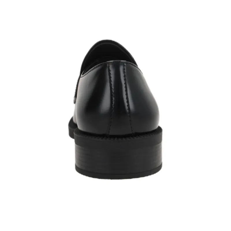 PRADA Triangle Logo Slip On Loafers-3