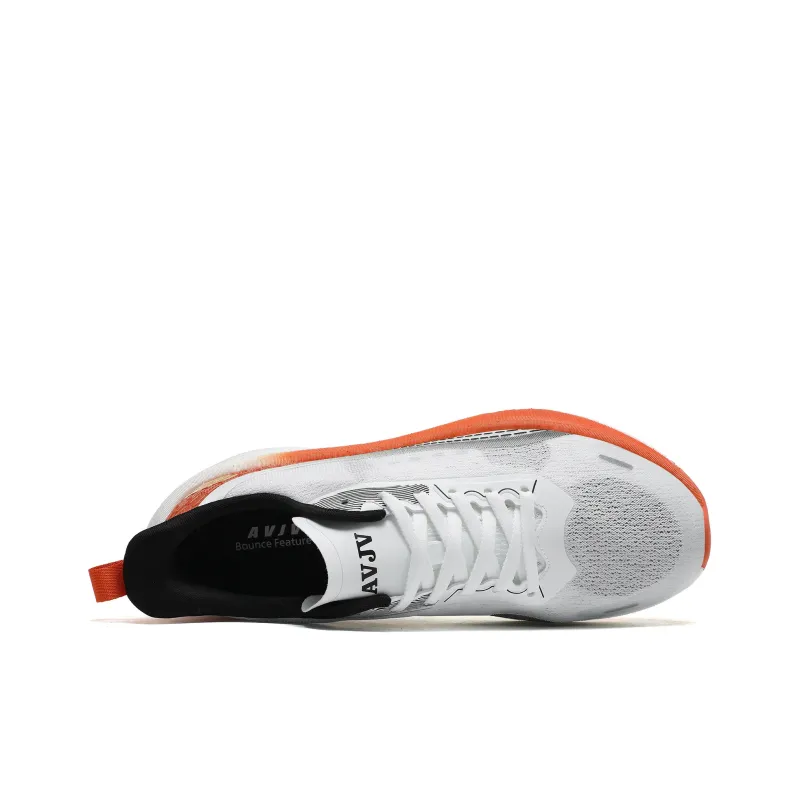 AVJV Running Shoes Men Low Top White, Orange, Orange-5
