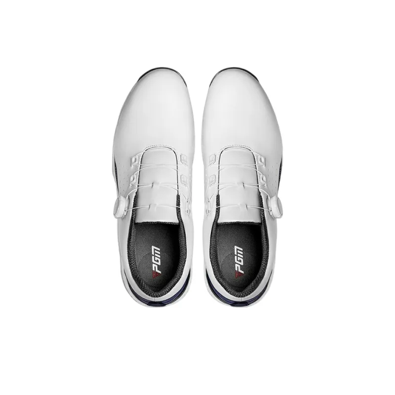 PGM Anti Slip Wear Resistant Low Top Golf Shoes Men's White Blue Gray-3