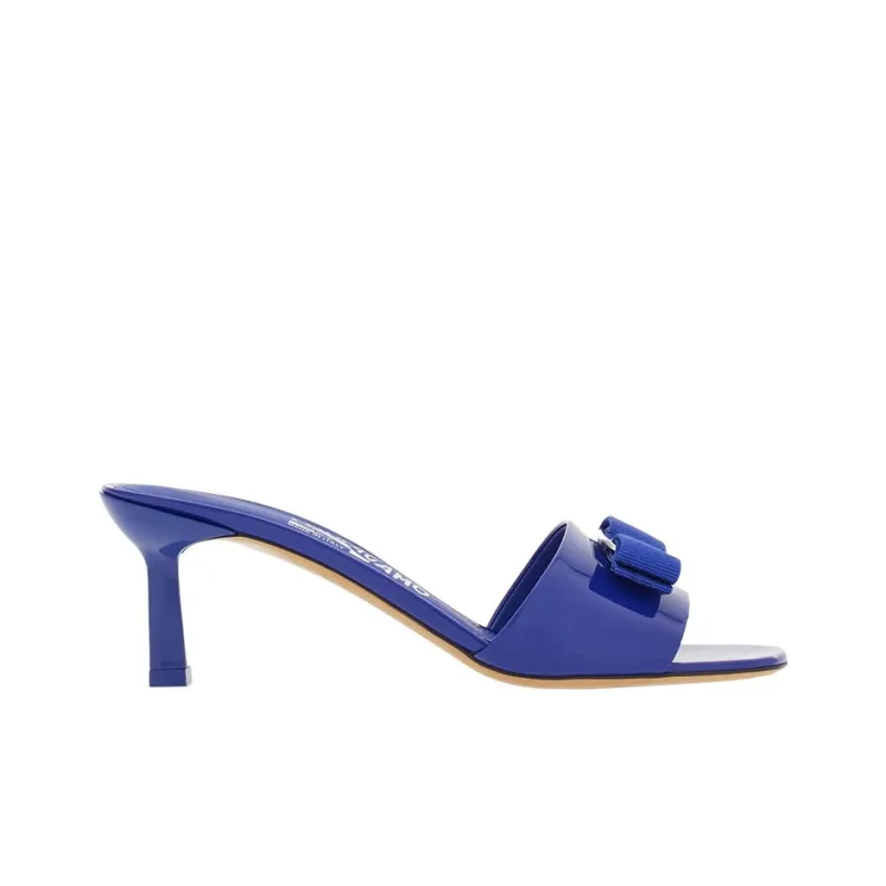 FERRAGAMO Vara Slip-Resistant Slide Slippers Women's Light Blue-1