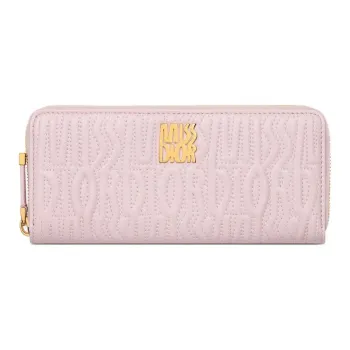 DIOR Quilting Lambskin Wallet Women's Pink