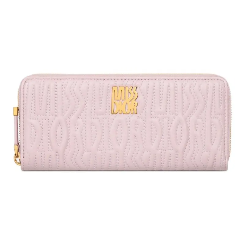 DIOR Quilting Lambskin Wallet Women's Pink-0