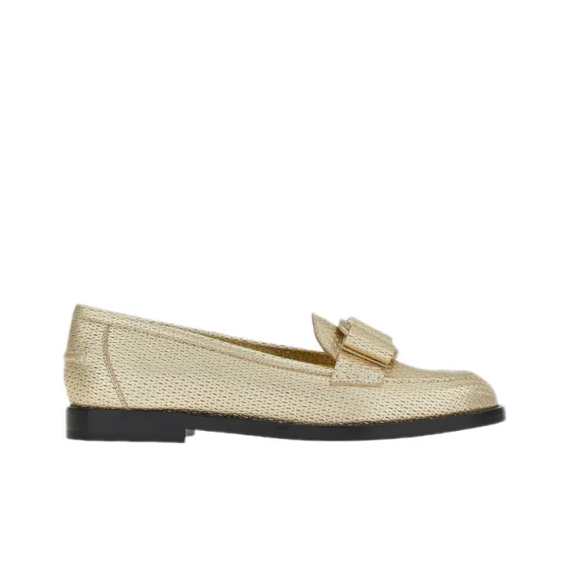 FERRAGAMO Viva Loafers Women's Gold-1
