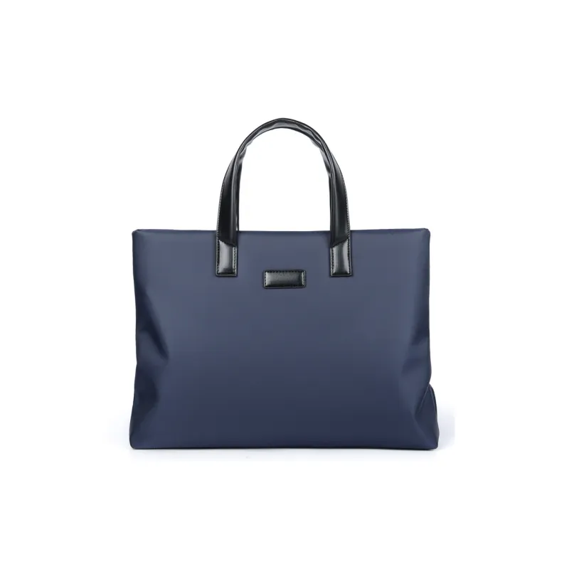 DOSRFINI Nylon Briefcase File Bag Men's Black/Blue-4