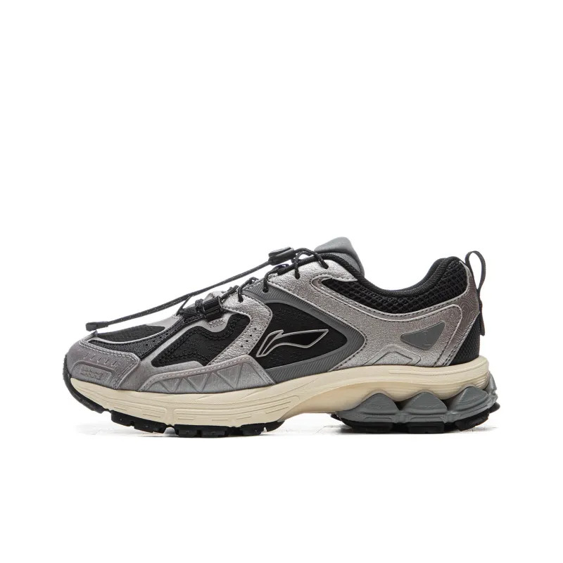 LiNing Support 2.0 Trail V2 Anti Slip Wear Resistant Low Top Running Shoes Women's Black Gray-0