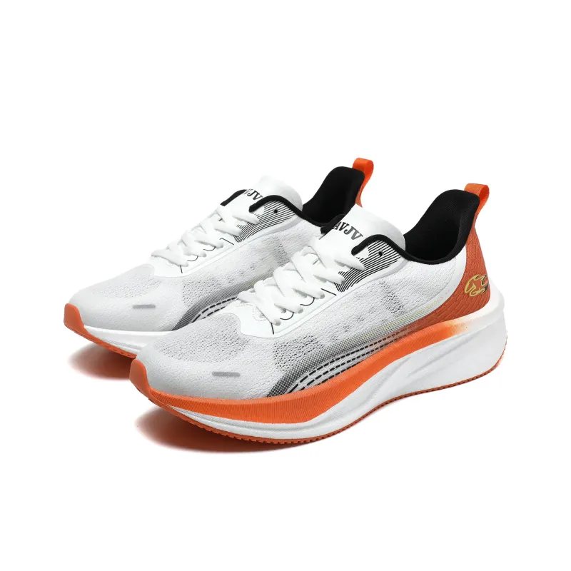 AVJV Running Shoes Men Low Top White, Orange, Orange-1