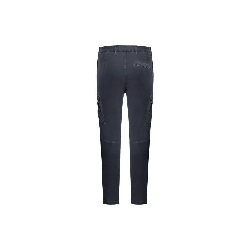 STONE ISLAND Logo Patch Tapered Leg Pants-1