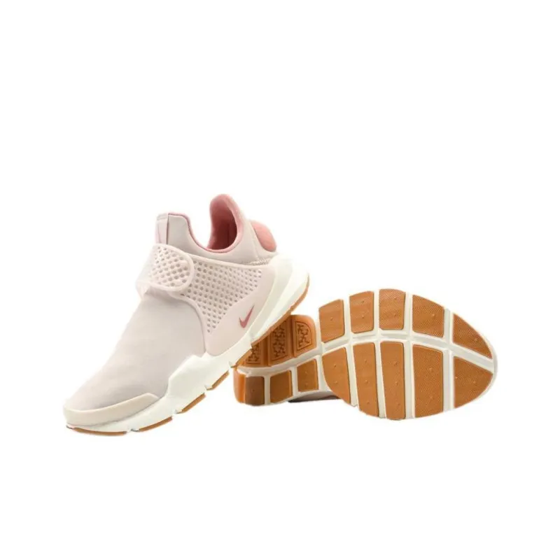 Nike Sock Dart Breathable, Slip Resistant, And Abrasion Resistant Low Top Running Shoes Women's Pink-4