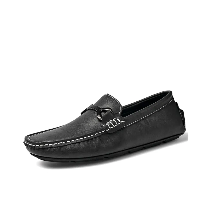 King Jinmai Men's Casual Shoes Men Low Top Black, Gray, Brown-1