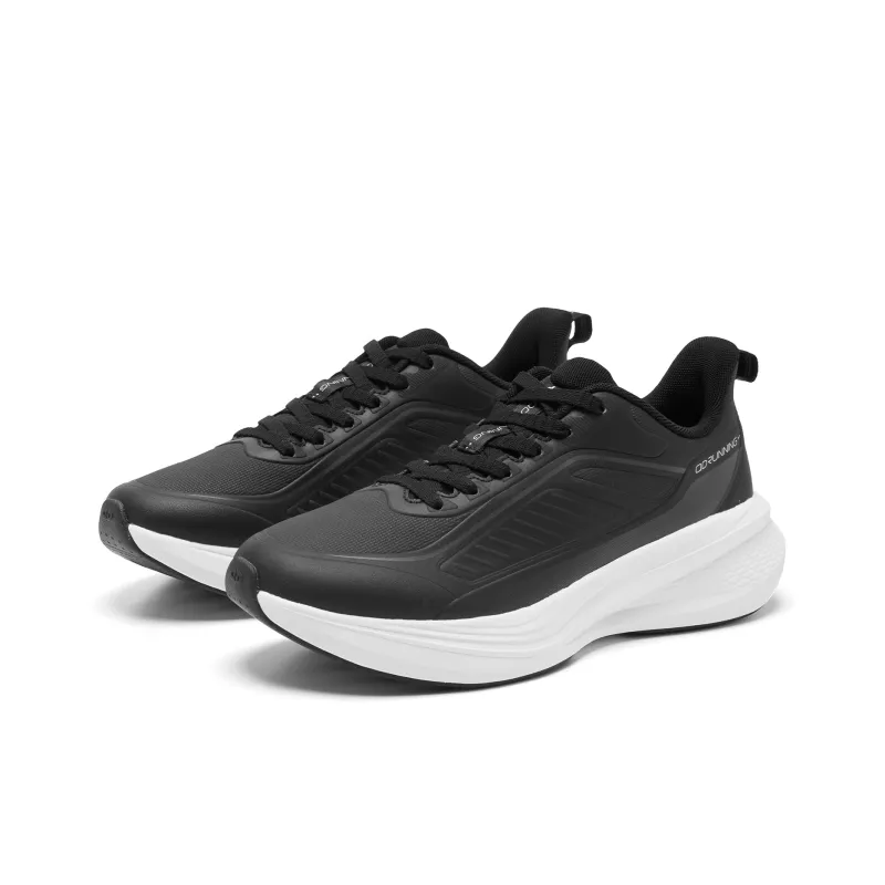 QIAODAN Rainwing 4.0 Warm Wear Resistant Slip Resistant Low Top Q LITESPEED Technology Running Shoes Men's Black White-2