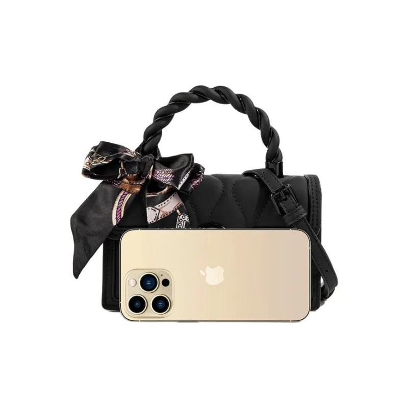 CAEISL&KCIEL Polyurethane Synthetic Leather Handbag, Shoulder Bag, Crossbody Bag Regular Women's Matte Black-4