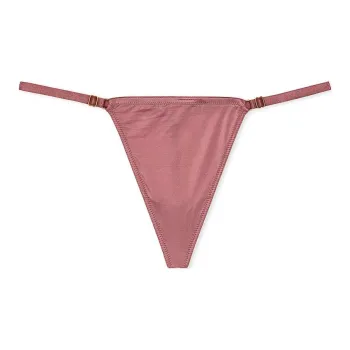 Victoria's Secret Very Sexy V Hardware Adjustable V String Panty / V R Underpants Women's 1 Pack Vintage Rose