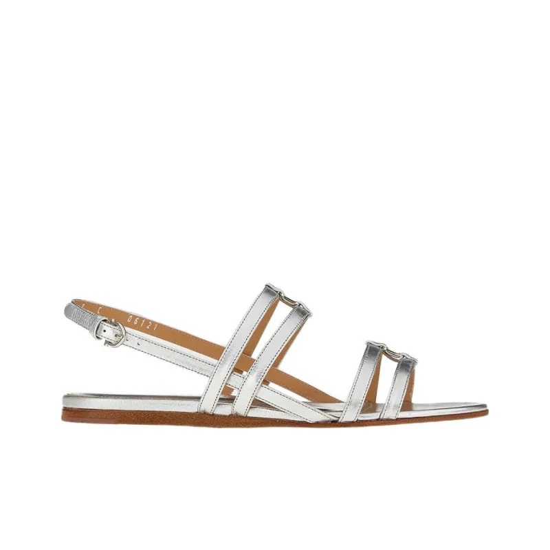 FERRAGAMO Vara One Strap Sandals Women's Silver-1
