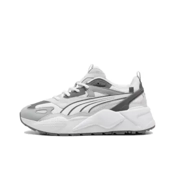 PUMA RS X Anti Slip Wear Resistant Low Top Running Shoes Unisex White Gray
