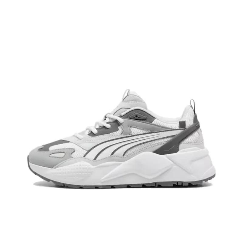 PUMA RS X Anti Slip Wear Resistant Low Top Running Shoes Unisex White Gray-0