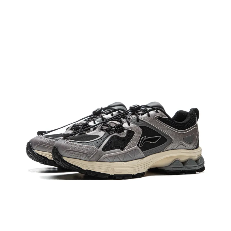 LiNing Support 2.0 Trail V2 Anti Slip Wear Resistant Low Top Running Shoes Women's Black Gray-2