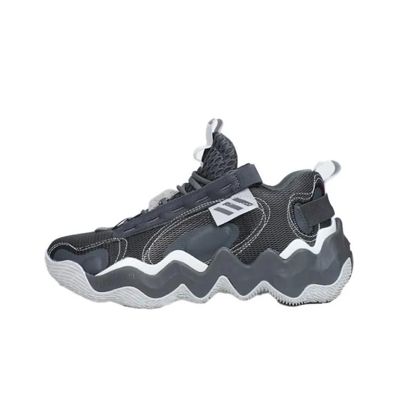 Adidas Anti-Slip Wear-Resistant Low-Top Basketball Shoes Men's Gray-0