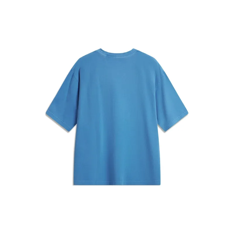 LiNing Basketball Collection T Shirt Men's Interstellar Blue-1