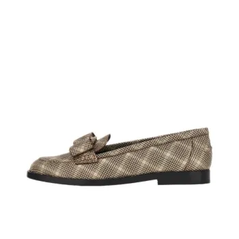 FERRAGAMO Viva Loafers Women's Gold Black