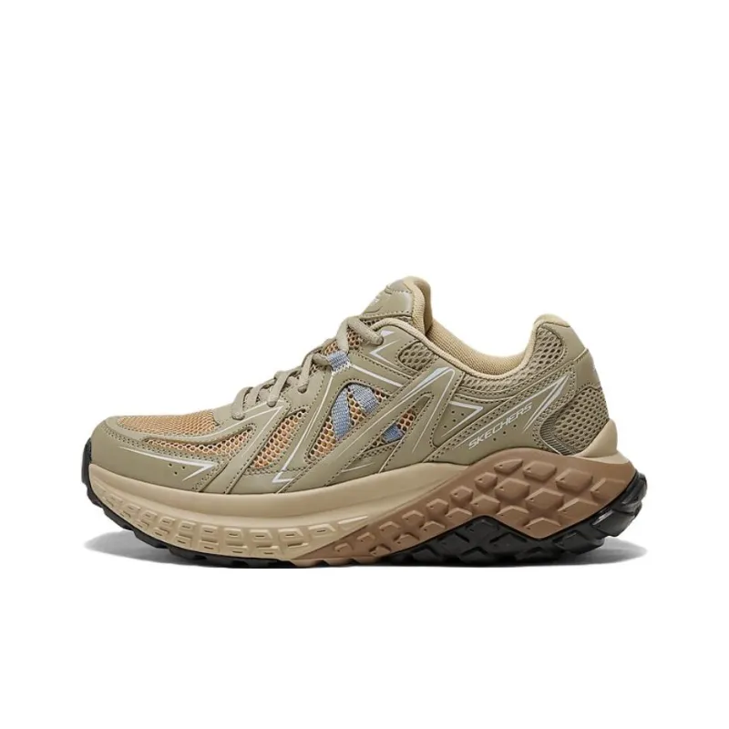 Skechers Slip Resistant Low Top Basketball Shoes Men's Gray Brown-0