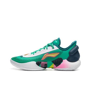 LiNing Yushuai 18 V2 Anti Slip Wear Resistant Low Top Basketball Shoes Men's Green White