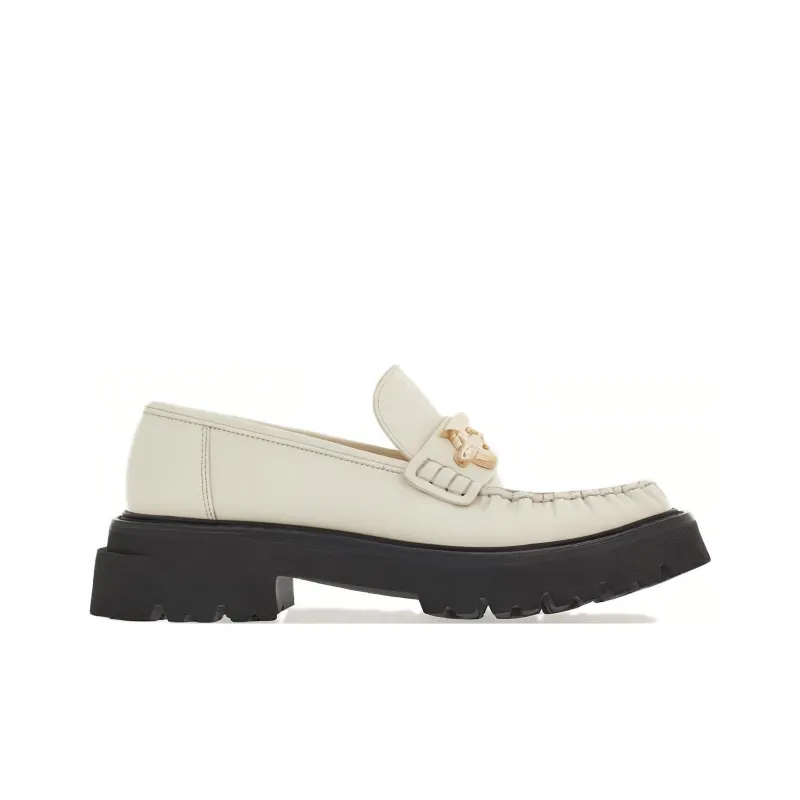 FERRAGAMO Gancini-plaque Leather Loafers-1