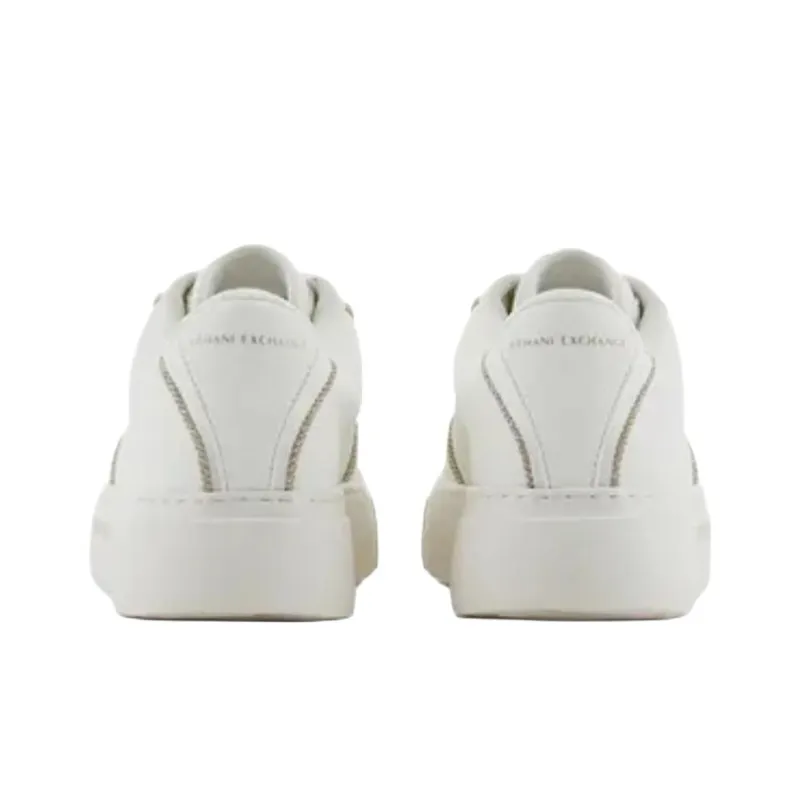 ARMANI EXCHANGEAE Low Top Skateboard Shoes Women's White-3