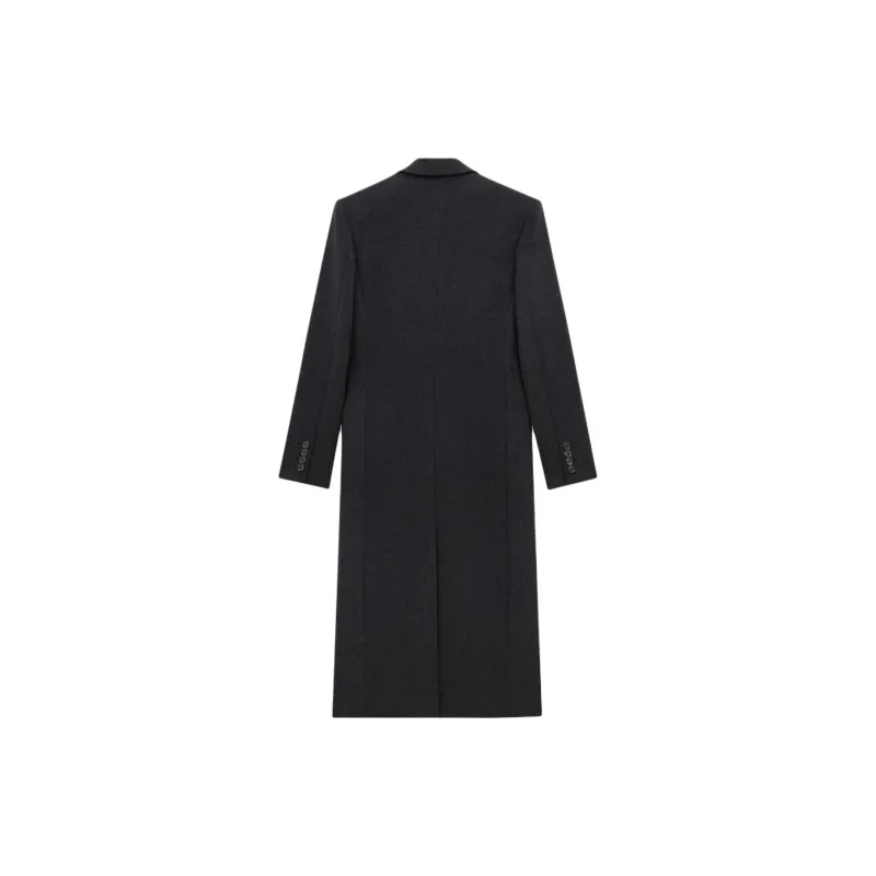 SAINT LAURENT Double Breasted Long Coat-1