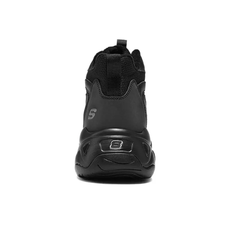 Skechers DLITES Anti Slip Wear Resistant Mid Top Running Shoes Women's Black-4