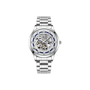 RUIGE Automatic Mechanical Movement Stainless Steel Watchband Watch Men's Watches Cut-Out Dial