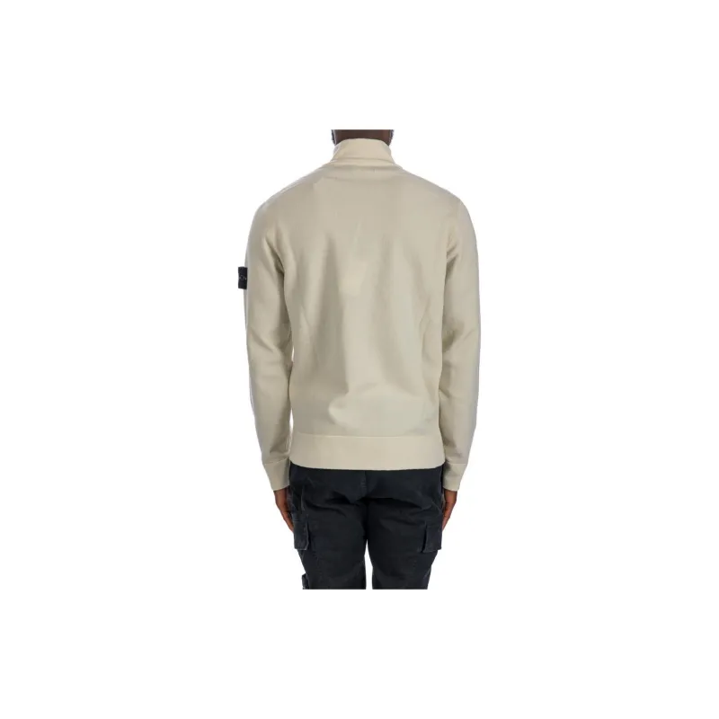 STONE ISLAND Logo Patch Half Zipped Jumper-2