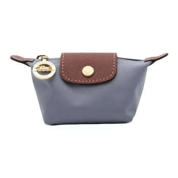 LONGCHAMP Calfskin With Recycled Polyamide Coin Purse Women's Stone Gray