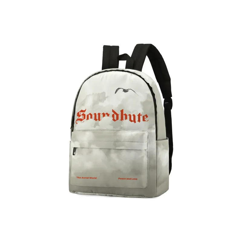 ONRF Polyester Backpack Unisex Gray White-1