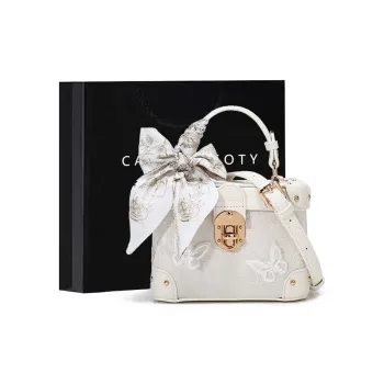 Carit&Koty Polyurethane Synthetic Leather Crossbody Handbags Regular Women's White