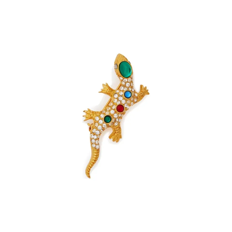 KENNETH JAY LANE Crystal Brooches Unisex Gold/Multicolor-0