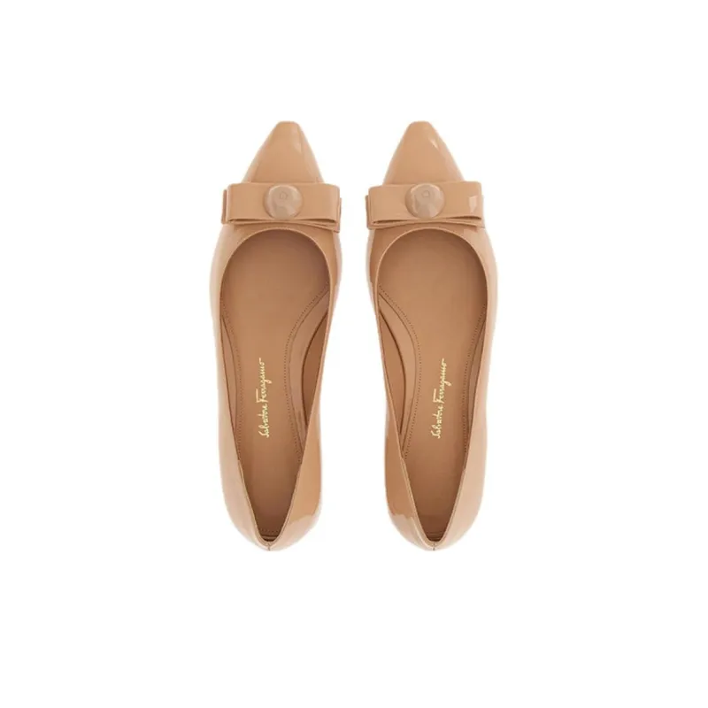 FERRAGAMO Vara Flat Shoes Women's Brown-3