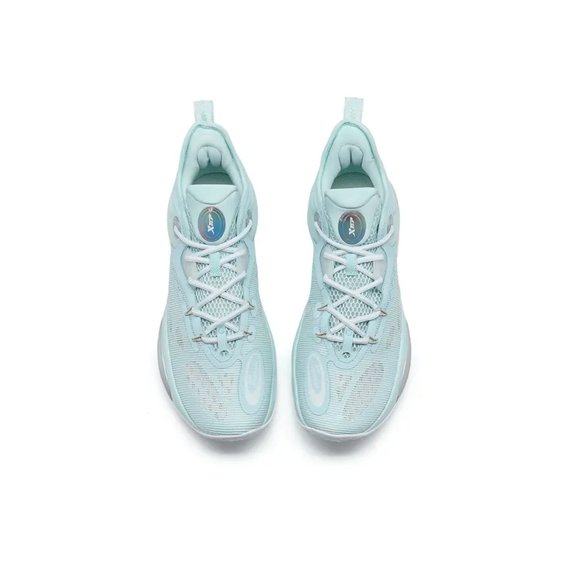 XTEP Lin Storm 2 Generation Wear Resistant Mid Top Basketball Shoes Men's Blue-3