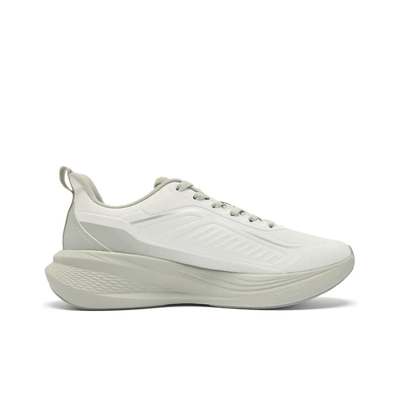 QIAODAN Rainwing 4.0 Warm Wear Resistant Slip Resistant Low Top Q LITESPEED Technology Running Shoes Men's White Green-1
