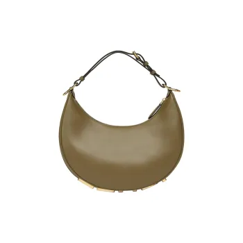 FENDI Fendigraphy Calfskin One Shoulder Handbags Small Size Women's Green