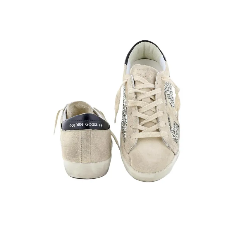 Golden Goose Super Star Stylish Skateboarding Shoes Women's Beige Vintage Version-4