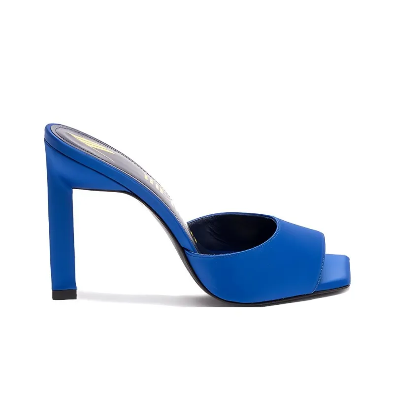 The Attico Rubber Sole Abrasion Resistant Slide Slippers Women's Blue-1