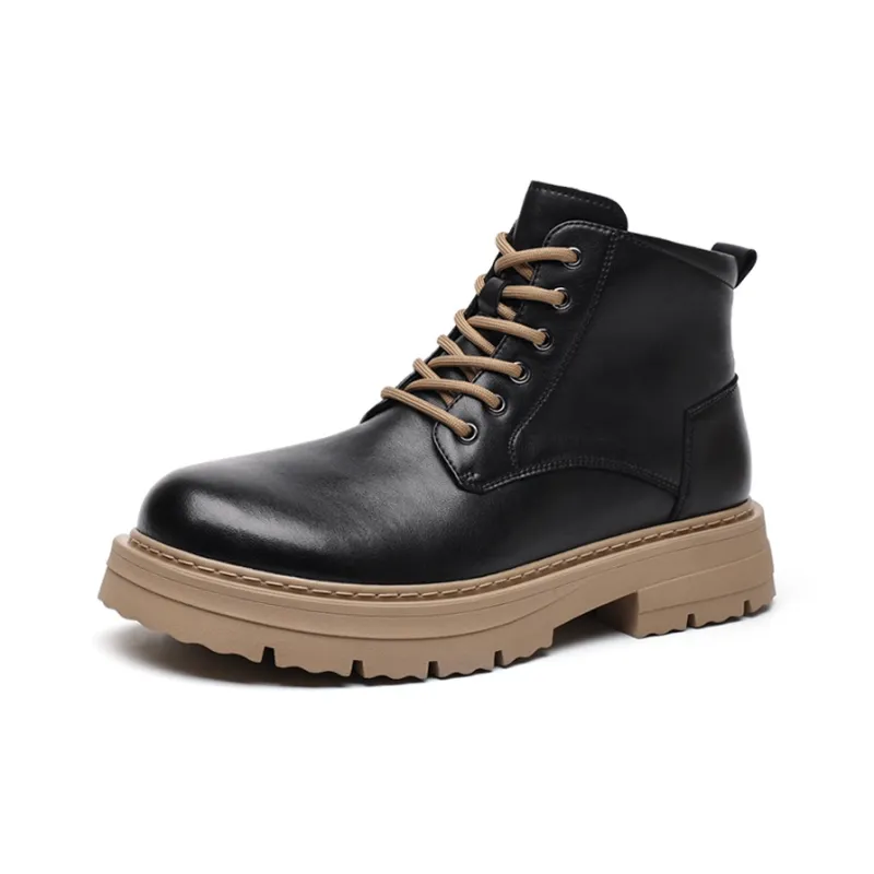 LUOGOKS Men's Casual Shoes Men High Top-5