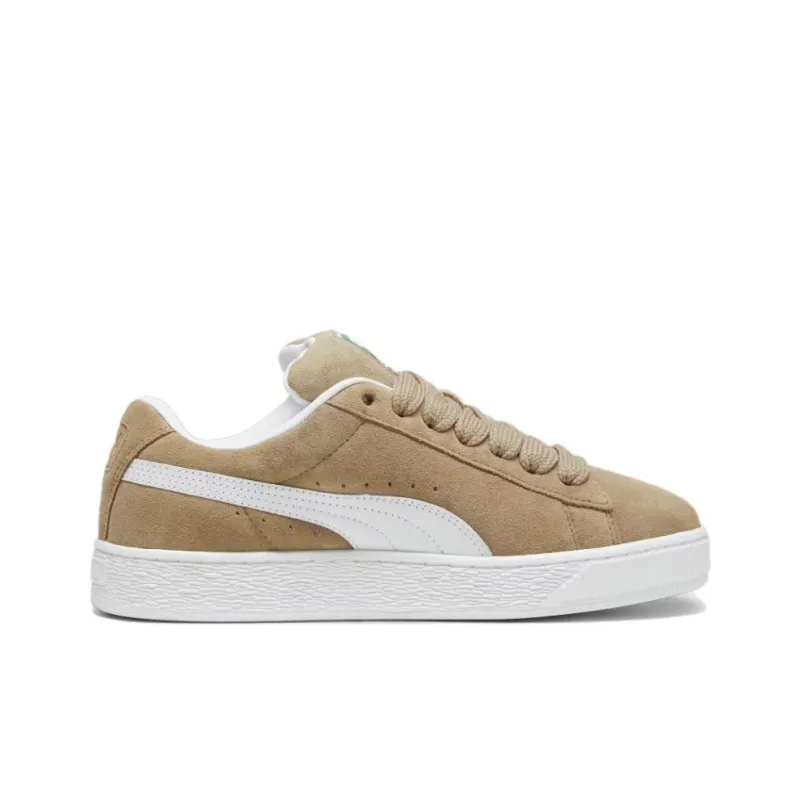 PUMA Suede XL Anti Slip Wear Resistant Low Top Skateboard Shoes Unisex Khaki White-1