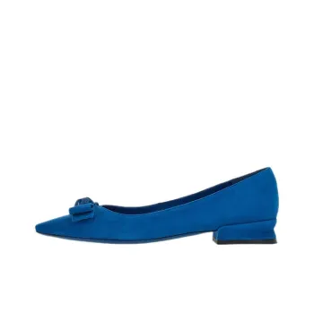 FERRAGAMO Vara Flat Shoes Women's Blue