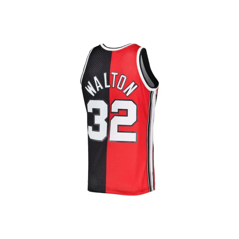 NBA x Mitchell & Ness Portland Trail Blazers Bill Walton Basketball Jerseys Men's Red/Black-1