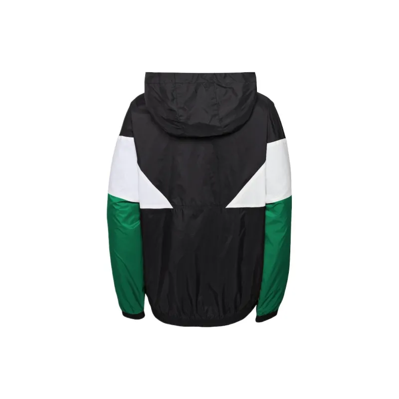 NBA Boston Celtics Pick Up Game Full Zip Windbreaker - Youth Trench Coat Unisex Black/Green-1