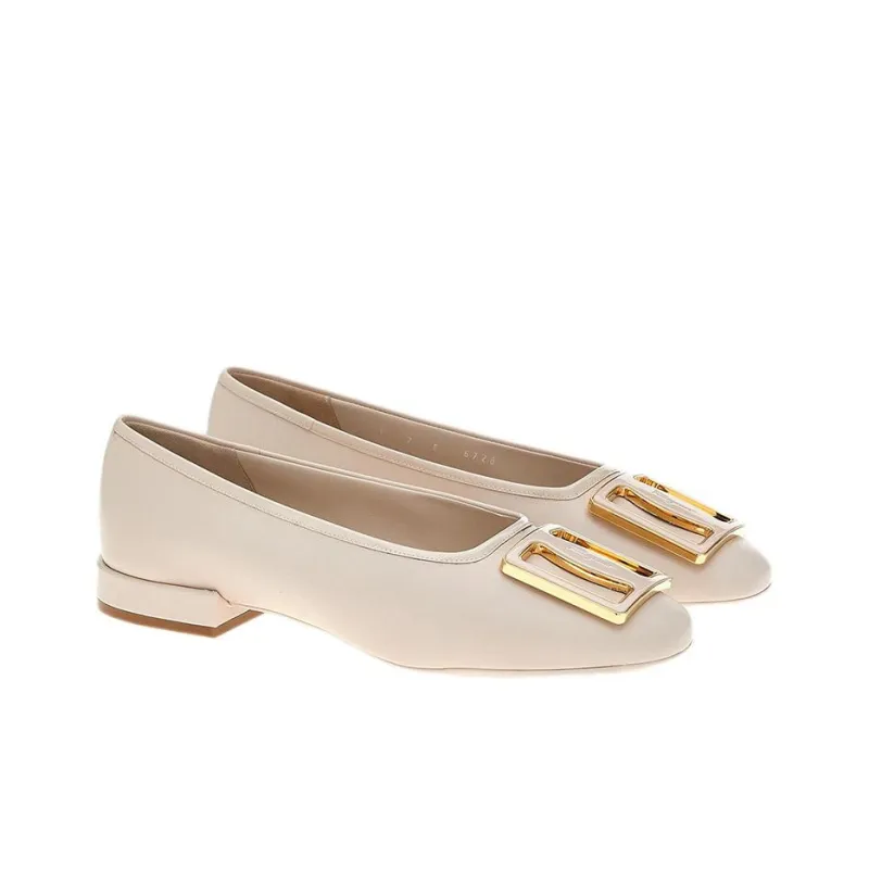FERRAGAMO Flat Shoes Women's White-2