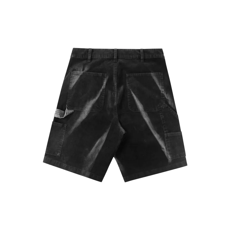 False Perception Casual Shorts Unisex Washed Black-1