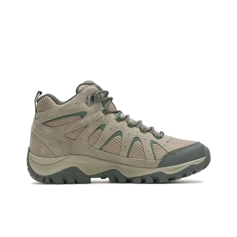 MERRELL Oakcreek Slip-Resistant Breathable Mid-Top Trekking Shoes Men's Green-2
